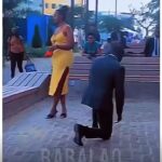 Video: Womam gives man shock of his life after he proposes to her in park Video: Womam gives man shock of his life after he proposes to her in park