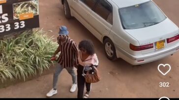 VIDEO: Leila Kayondo spotted with Willy Mukabya’s son getting cozy