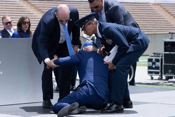 Video: Ugandan curse! Watch US President Joe Biden fall on stage