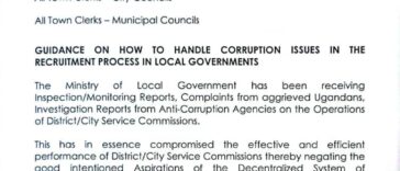 Recruitment Into District Service Commissions Is a Free Service”